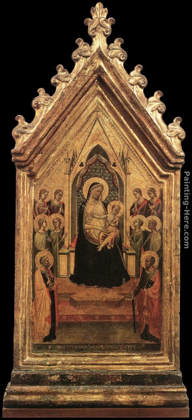 Bernado Daddi Madonna and Child Enthroned with Angels and Saints